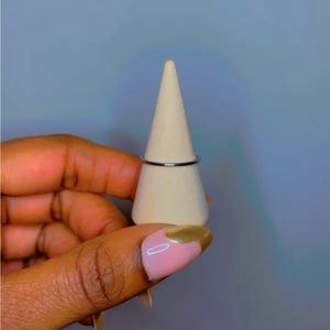 Simply Cute Trendy Thin Titanium Ring